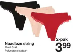 Zeeman Naadloze string aanbieding