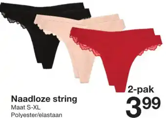 Zeeman Naadloze string aanbieding