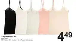 Zeeman Singlet met kant aanbieding