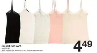 Zeeman Singlet met kant aanbieding