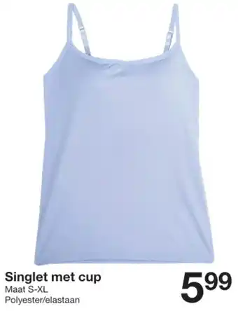Zeeman Singlet met cup aanbieding