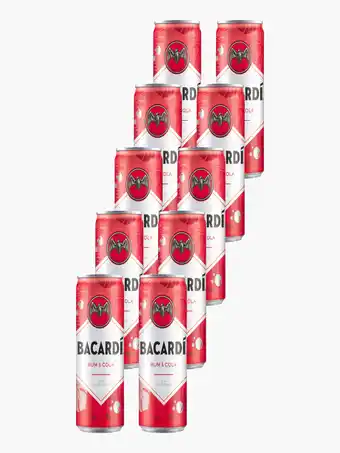 Flink Bacardi & Cola 25cl 10x aanbieding