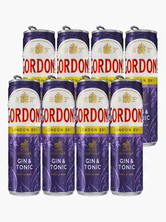 Flink Gordon's London Dry Gin & Tonic 6,4% 25cl 8x aanbieding