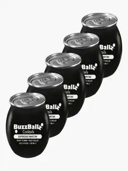 Flink BuzzBallz Espresso Martini 13.5% 20cl 5x aanbieding