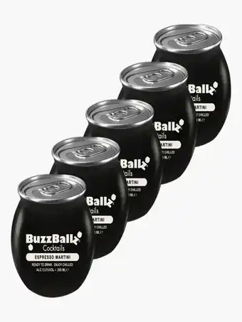 Flink BuzzBallz Espresso Martini 13.5% 20cl 5x aanbieding