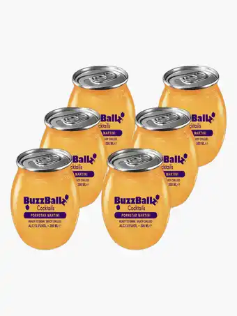 Flink Buzzballz Pornstar Martini 13,5% 20cl 6x aanbieding