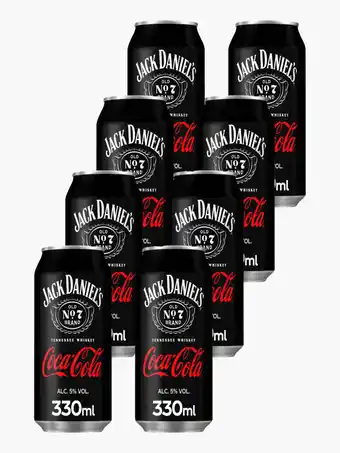 Flink Jack Daniels & Cola 5% 33cl 8x aanbieding