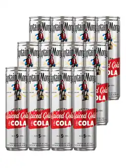 Flink Captain Morgan Spiced Gold & Cola blik 5% 25cl 12x aanbieding