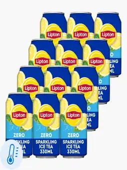 Flink Lipton Ice Tea Sparkling Zero 33cl 12x aanbieding