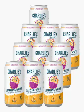 Flink Charlie's Organics Sparkling bio Passionfruit 33cl 10x aanbieding