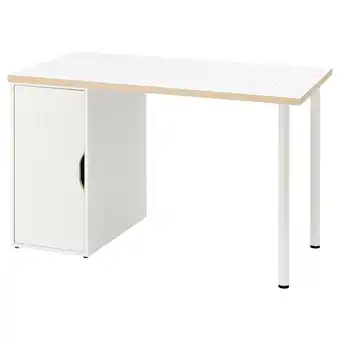 IKEA Lagkapten / alex Bureau, stippenpatroon/zwart wit, 120x60 cm aanbieding