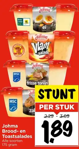 Vomar Voordeelmarkt Johma Brood en Toastsalades aanbieding