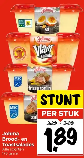 Vomar Voordeelmarkt Johma Brood en Toastsalades aanbieding