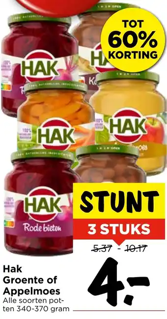 Vomar Voordeelmarkt Hak Groente of Appelmoes aanbieding