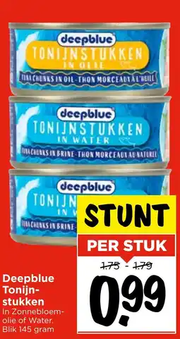 Vomar Voordeelmarkt Deepblue Tonijnstukken aanbieding