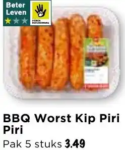 Vomar Voordeelmarkt BBQ Worst Kip Piri Piri aanbieding