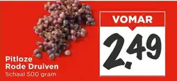 Vomar Voordeelmarkt Pitloze Rode Druiven aanbieding