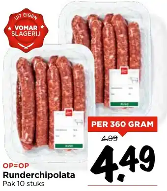 Vomar Voordeelmarkt Runderchipolata aanbieding