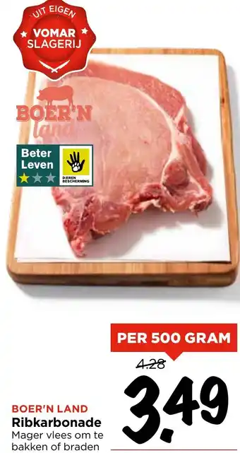 Vomar Voordeelmarkt BOER'N LAND Ribkarbonade aanbieding