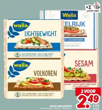 Dekamarkt Wasa knäckebröd aanbieding