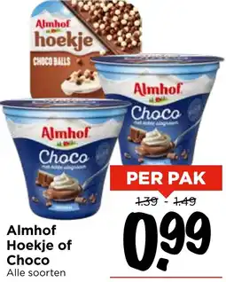 Vomar Voordeelmarkt Almhof Hoekje of Choco aanbieding