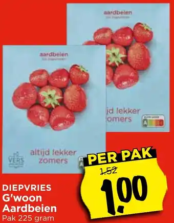 Vomar Voordeelmarkt G'woon Aardbeien aanbieding