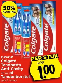 Vomar Voordeelmarkt Colgate Tandpasta Anti-Cavity of Tandenborstel aanbieding