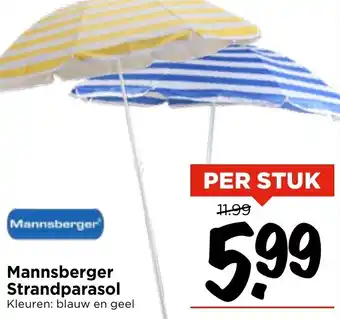 Vomar Voordeelmarkt Mannsberger Strandparasol aanbieding