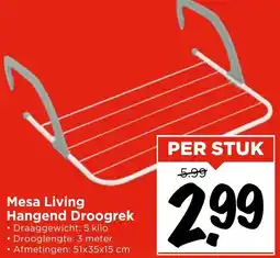 Vomar Voordeelmarkt Mesa Living Hangend Droogrek aanbieding