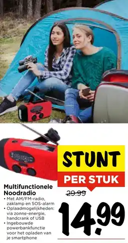 Vomar Voordeelmarkt Multifunctionele Noodradio aanbieding