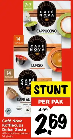 Vomar Voordeelmarkt Café Nova Koffiecups Dolce Gusto aanbieding