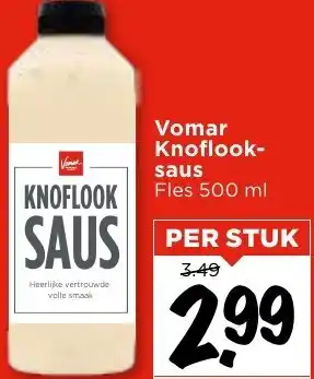 Vomar Voordeelmarkt Vomar Knoflooksaus aanbieding