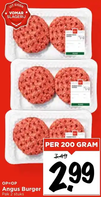 Vomar Voordeelmarkt Angus Burger aanbieding