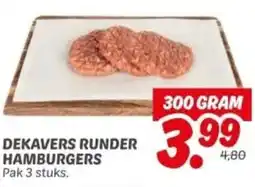 Dekamarkt Dekavers runder hamburgers aanbieding