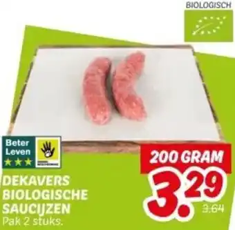 Dekamarkt Dekavers biologische saucijzen aanbieding