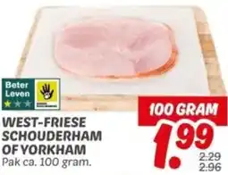 Dekamarkt West-friese schouderham of yorkham aanbieding