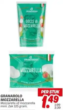 Dekamarkt Granarolo mozzarella aanbieding