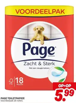 Dekamarkt Page toiletpapier aanbieding