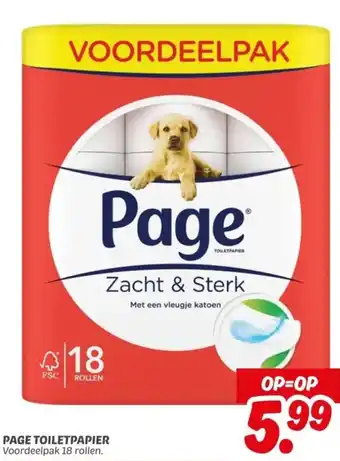 Dekamarkt Page toiletpapier aanbieding