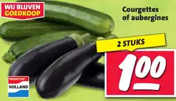 Nettorama Courgettes of aubergines aanbieding