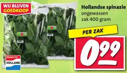 Nettorama Hollandse spinazie aanbieding