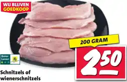 Nettorama Schnitzels of wienerschnitzels aanbieding