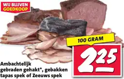 Nettorama Ambachtelijk gebraden gehakt, gebakken tapas spek of Zeeuws spek aanbieding