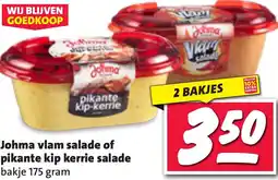 Nettorama Johma vlam salade of pikante kip kerrie salade aanbieding