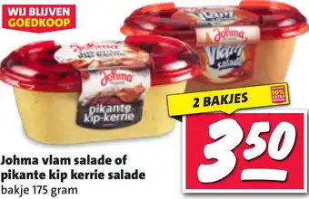 Nettorama Johma vlam salade of pikante kip kerrie salade aanbieding