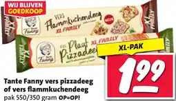 Nettorama Tante Fanny vers pizzadeeg of vers flammkuchendeeg aanbieding