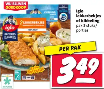 Nettorama Iglo lekkerbekjes of kibbeling aanbieding
