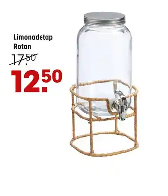 Kwantum Limonadetap rotan naturel aanbieding