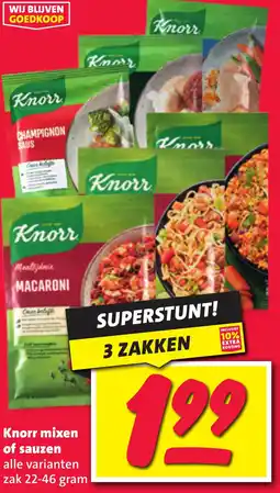 Nettorama Knorr mixen of sauzen aanbieding