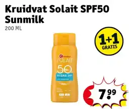 Kruidvat Kruidvat Solait SPF50 Sunmilk aanbieding